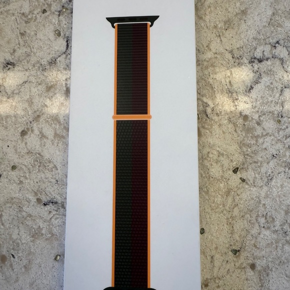 NEW Apple 45MM Dark Cherry /forest green sports loop watch band - Picture 3 of 6